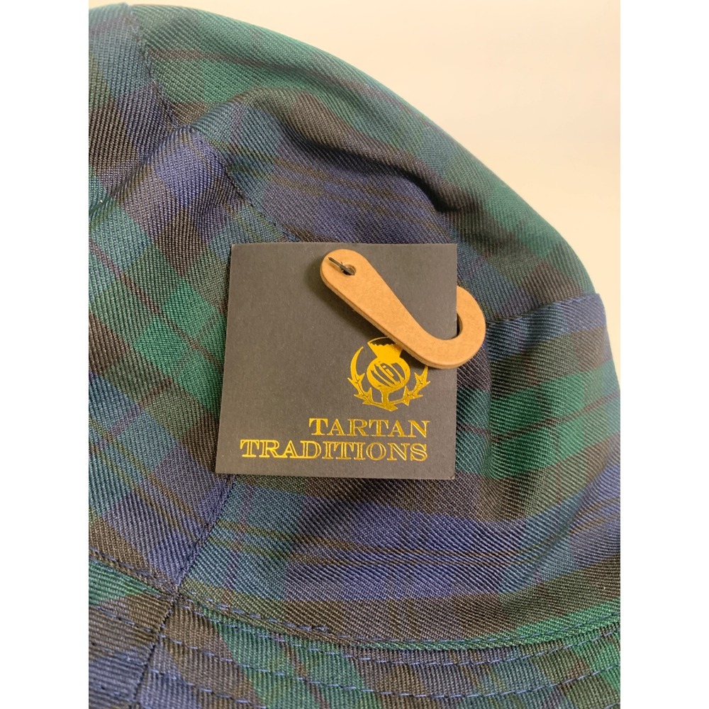 Tartan Traditions Bucket Hat Unisex One Size Black Watch Blue Green Plaid New - Picture 4 of 15